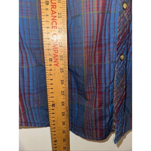 Wrangler Retro Men's Long sleeve Western Pearl Snap Sawtooth Pocket Plaid size X - Picture 7 of 8